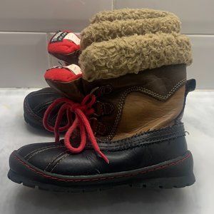 babyGap toddlerThinsulate boys boots size 11 brown sherpa